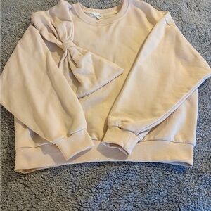 Vici Cream Bow Detail Sweatshirt